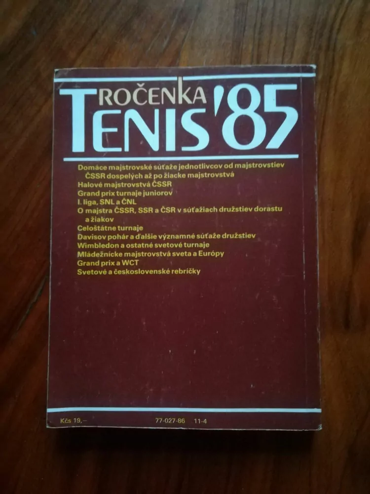 TIBOR LUKÁČ - Tenisová ročenka 1985