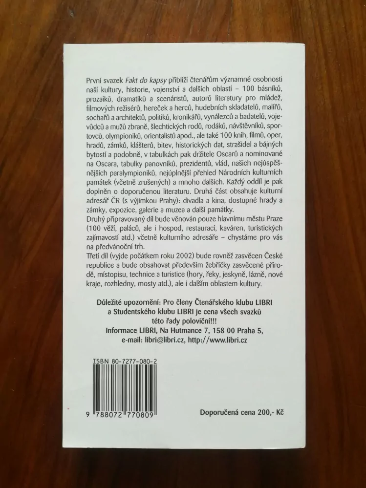 FRANTIŠEK HONZÁK - Fakta do kapsy I.
