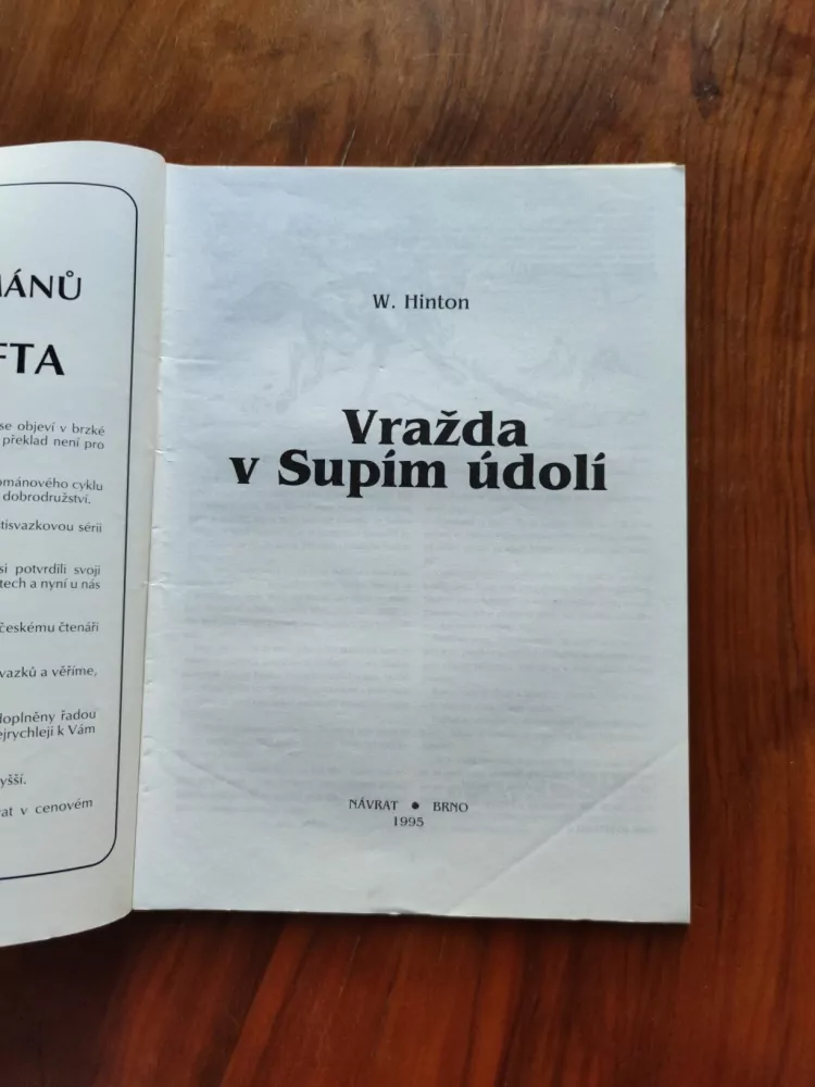 WILLIAM HINTON - Vražda v Supím údolí