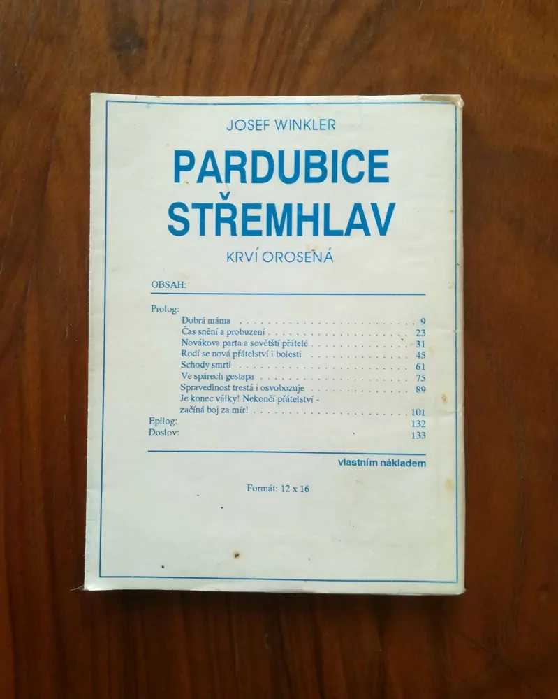 JOSEF WINKLER - Krví orosená - Pardubice střemhlav