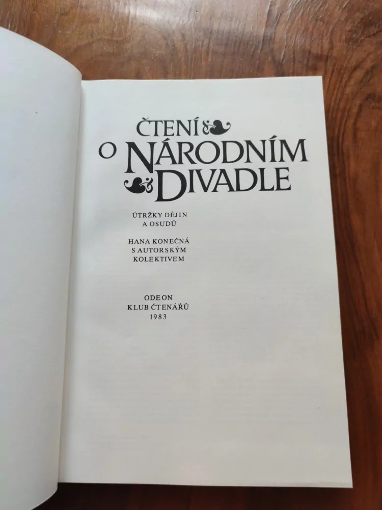 HANA KONEČNÁ - Čtení o Národním divadle