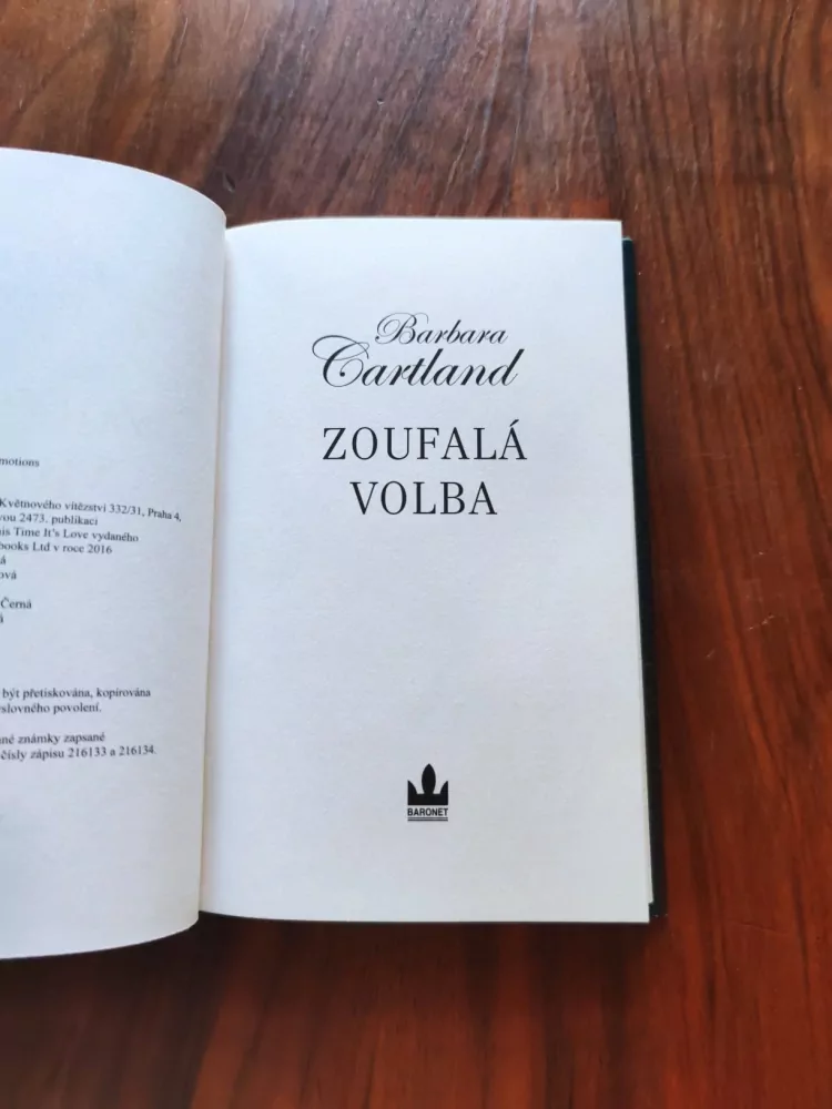 BARBARA CARTLAND - Zoufalá volba