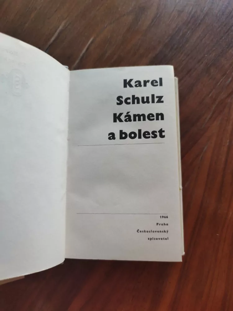 KAREL SCHULTZ - Kámen a bolest