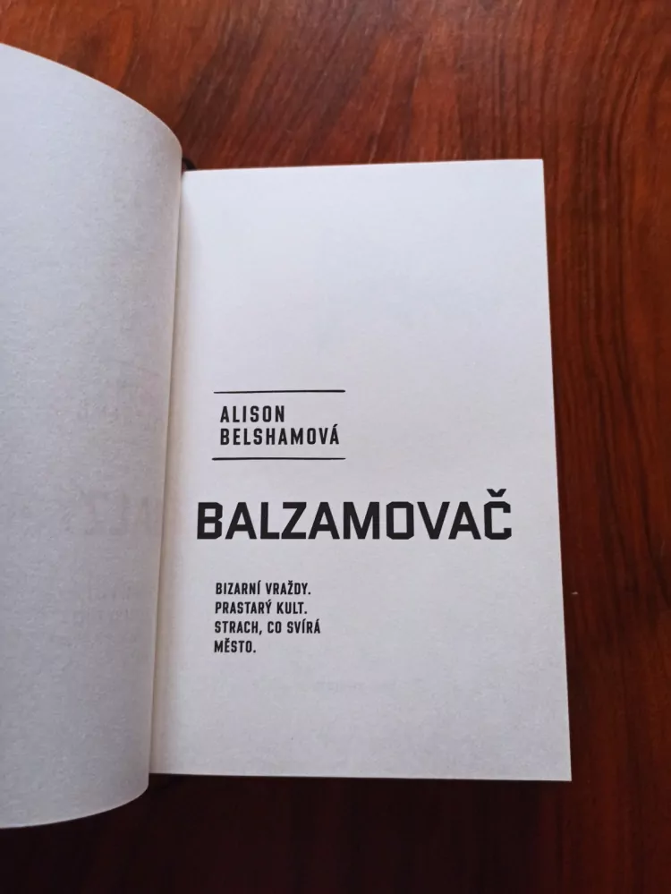 ALISON BELSHAM - Balzamovač - vraždy jako cesta k nesmrtelnosti