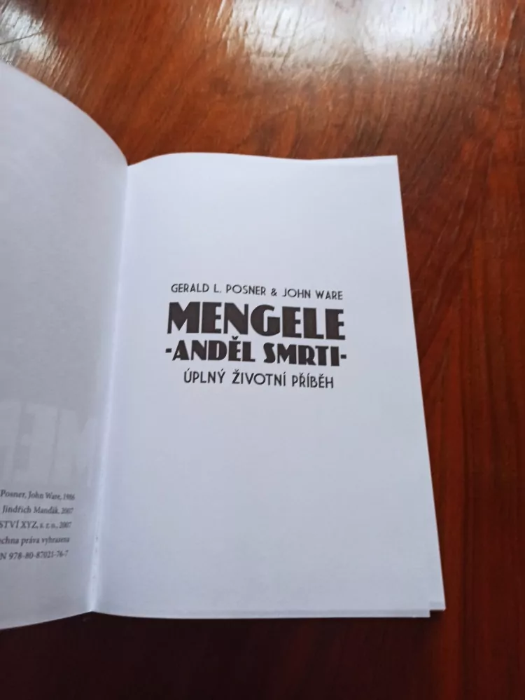 GERALD L. POSNER, JOHN WARE - Mengele - Anděl smrti