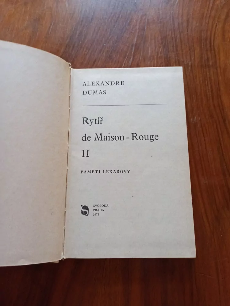 ALEXANDRE DUMAS - Rytíř de Maison-Rouge II - Paměti lékařovy