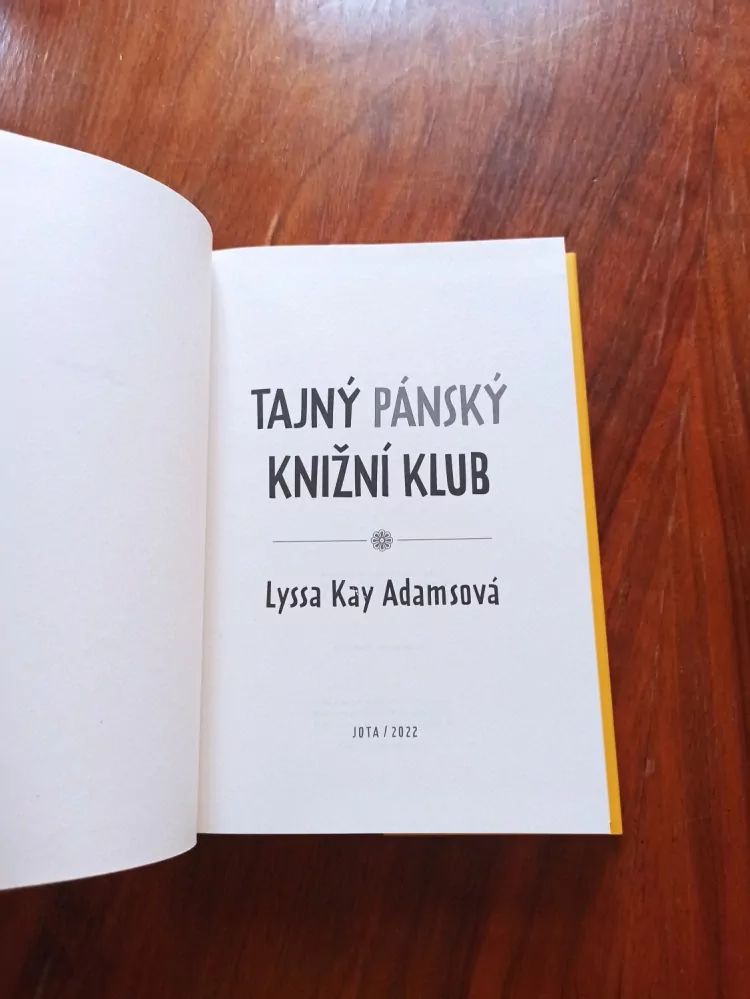LYSSA KAY ADAMS - Tajný pánský knižní klub