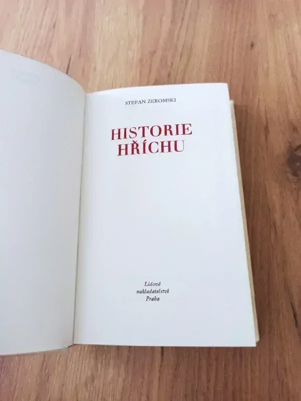 STEFAN ŽEROMSKI - Historie hříchu