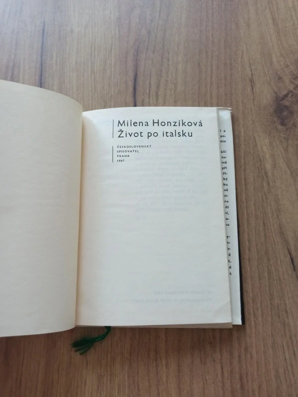 MILENA HONZÍKOVÁ - Život po italsku