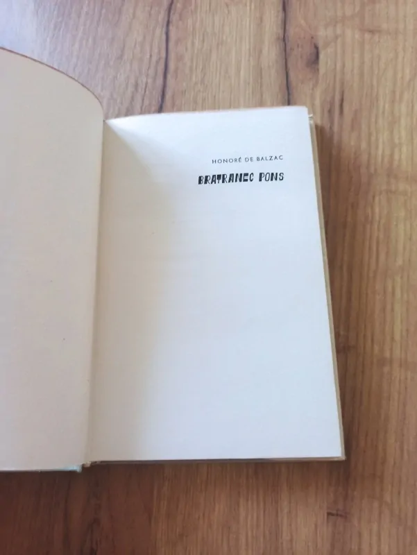 HONORÉ de BALZAC - Bratranec Pons