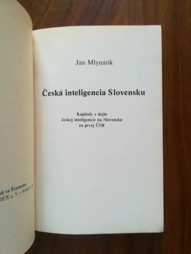 JÁN MLYNÁRIK - Česká inteligencia Slovensku