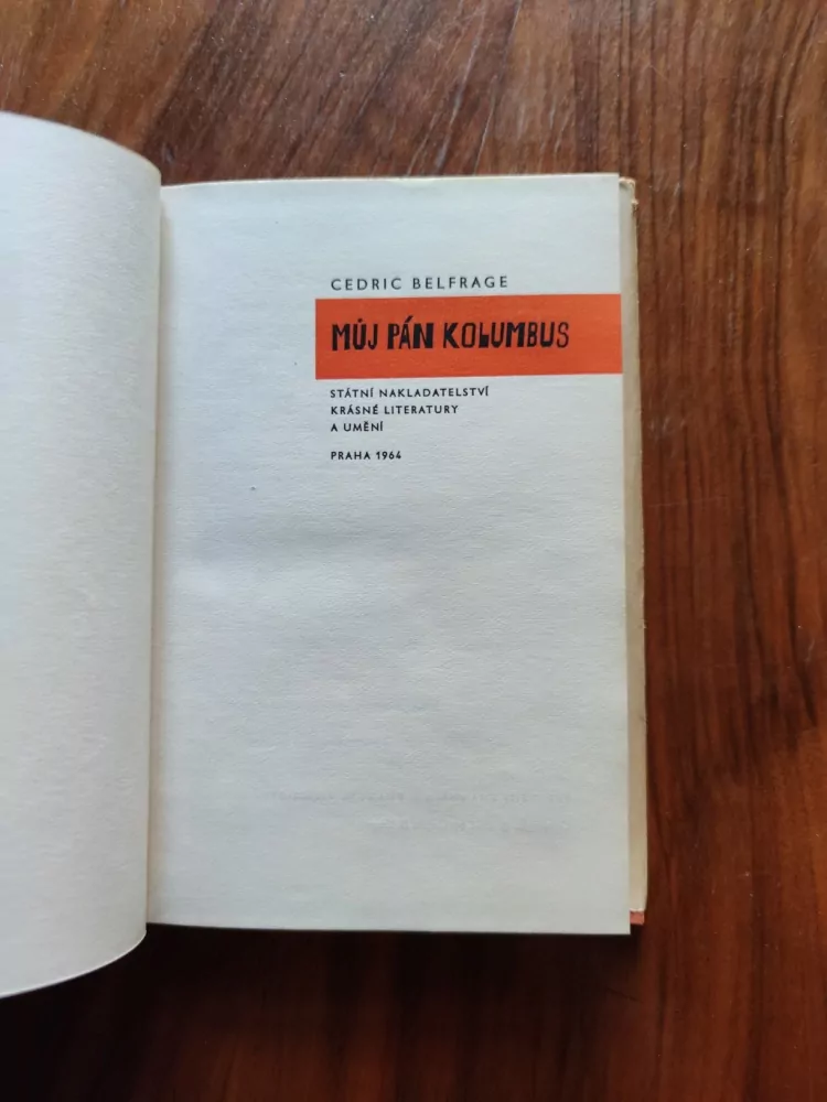 CEDRIC BELFRAGE - Můj pán Kolumbus