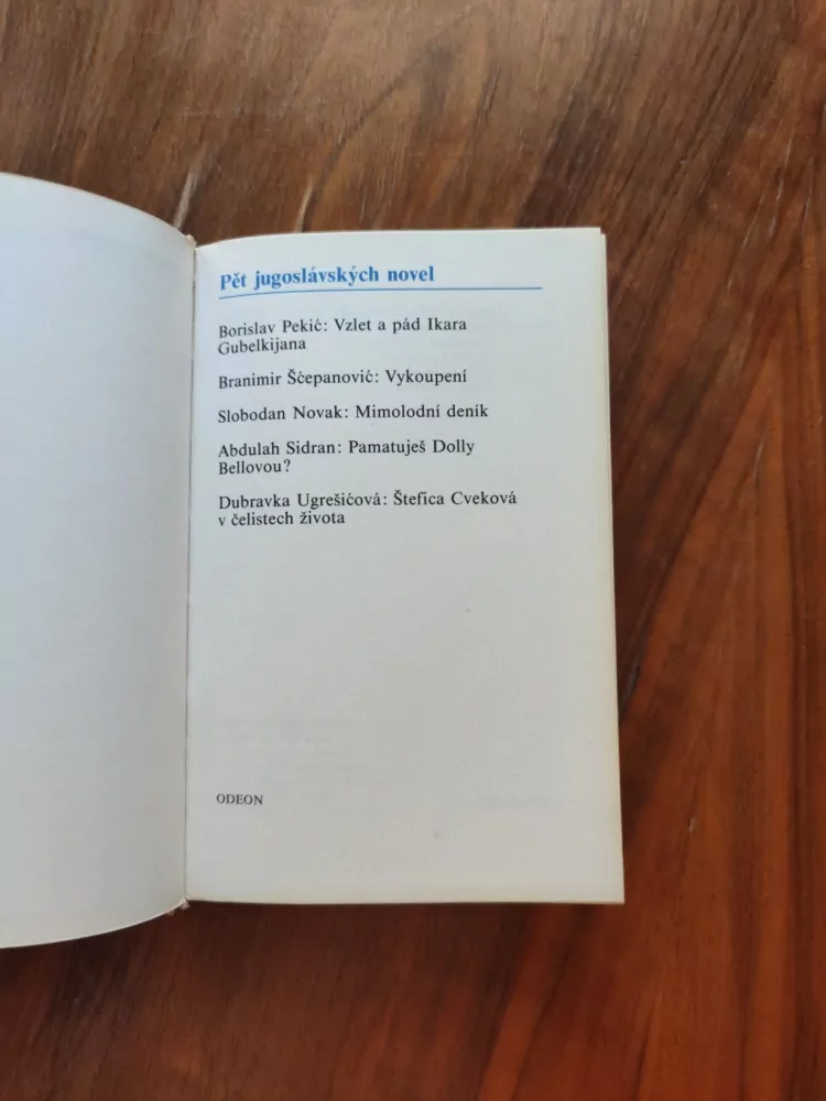ABDULAH SIDRAN a jiní - Pět jugoslávských novel