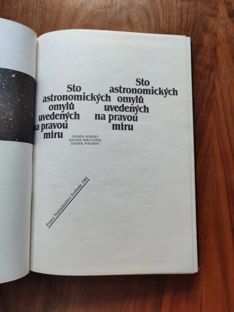 ZDENĚK HORSKÝ, ZDENĚK MIKULÁŠEK A ZDENĚK POKORNÝ - Sto astronomických omylů uvedených na pravou míru