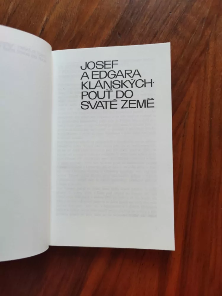 JOSEF KLÁNSKÝ, EDGARA KLÁNSKÁ - Pouť do Svaté země