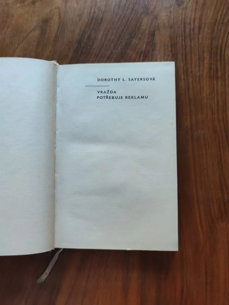 DOROTHY  L.  SAYERS - Vražda potřebuje reklamu