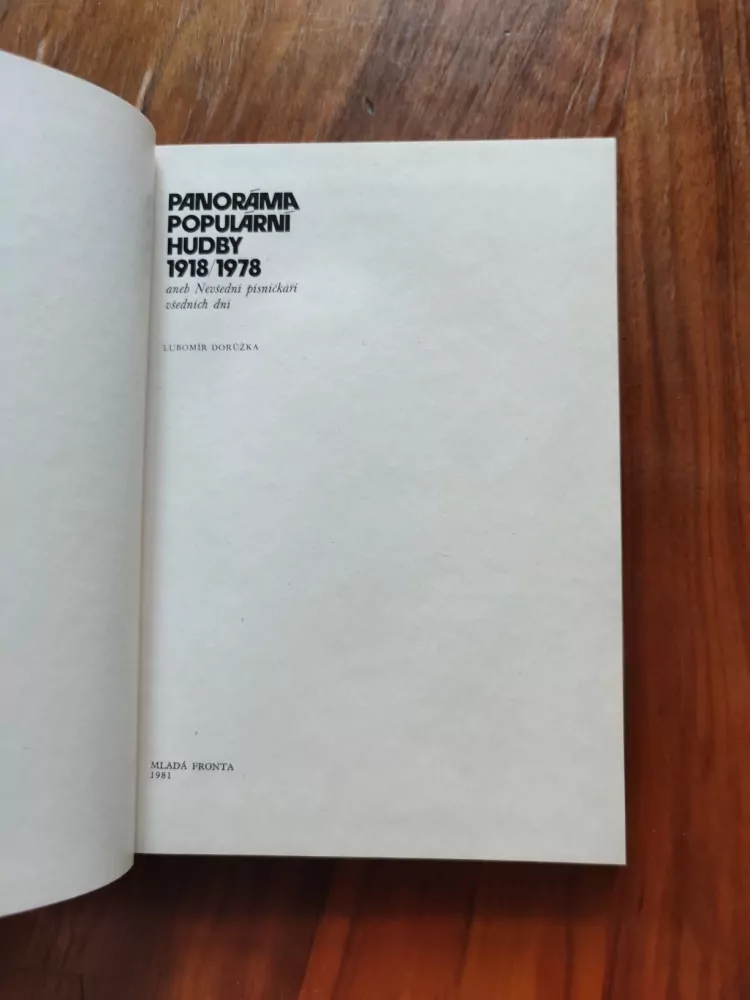 LUBOMÍR DORŮŽKA - Panoráma populární hudby 1918/1978