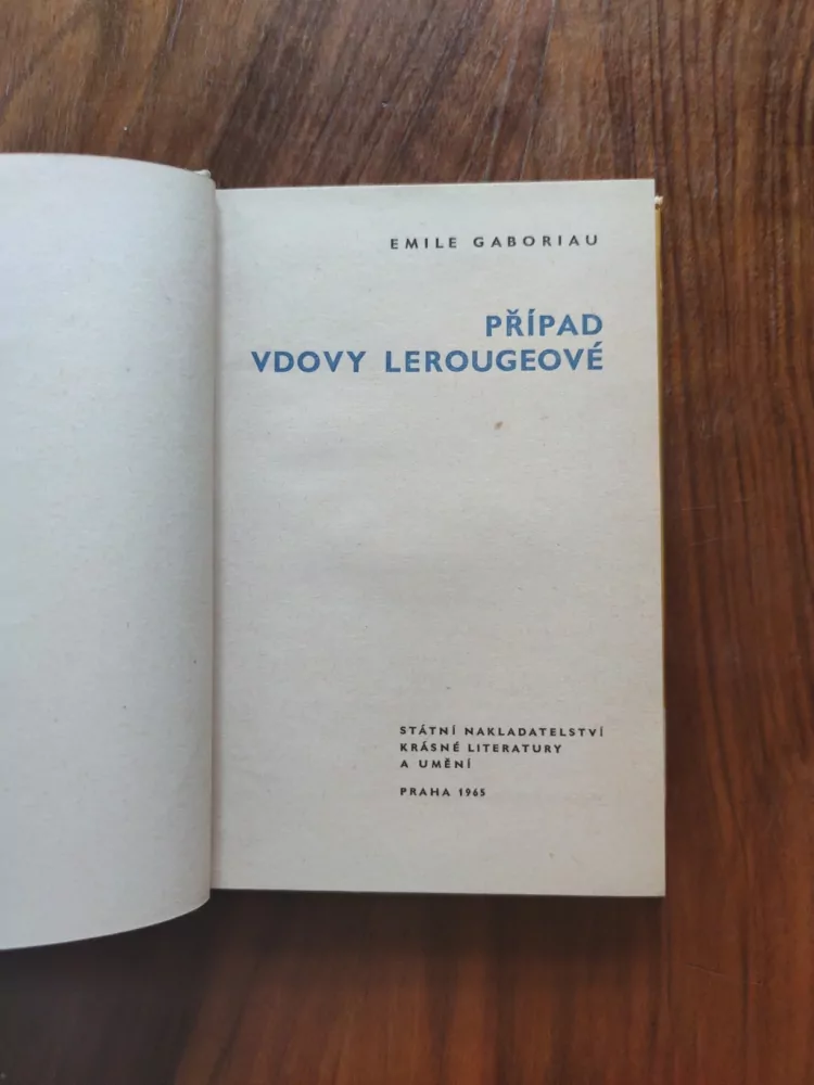 ÉMILE GABORIAU - Případ vdovy Lerougeové