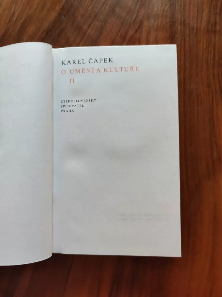 KAREL ČAPEK - Spisy o umění a kultuře II