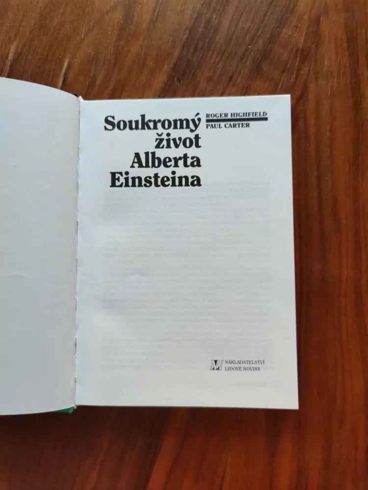 ROGER HIGHFIELD, PAUL CARTER - Soukromý život Alberta Einsteina