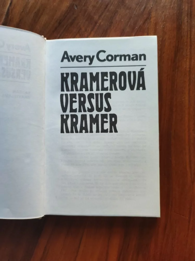 AVERY CORMAN - Kramerová versus Kramer