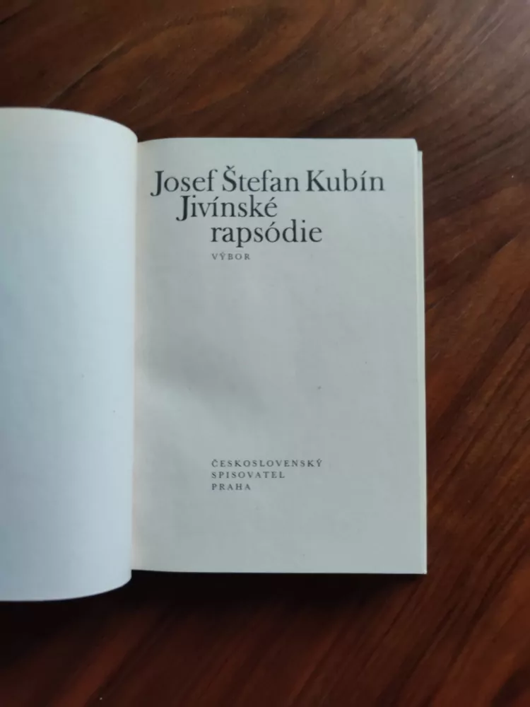 JOSEF ŠTEFAN KUBÍN - Jivínské rapsódie