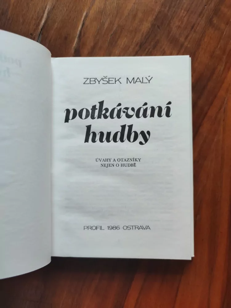 ZBYŠEK MALÝ - Potkávání hudby