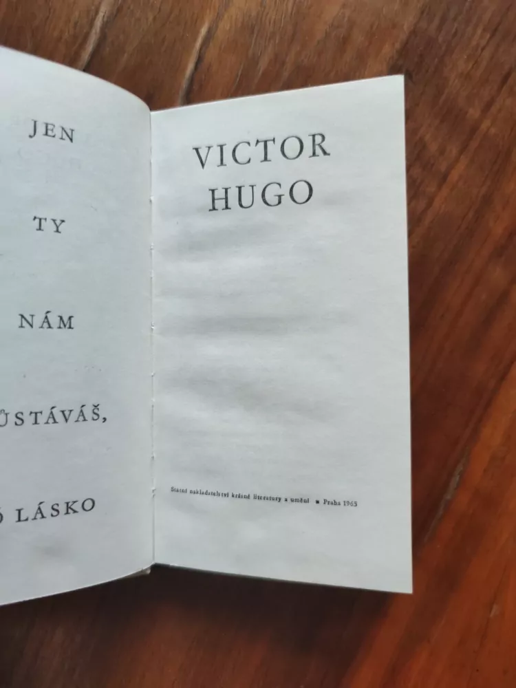 VICTOR HUGO - Jen ty nám zůstáváš, ó lásko