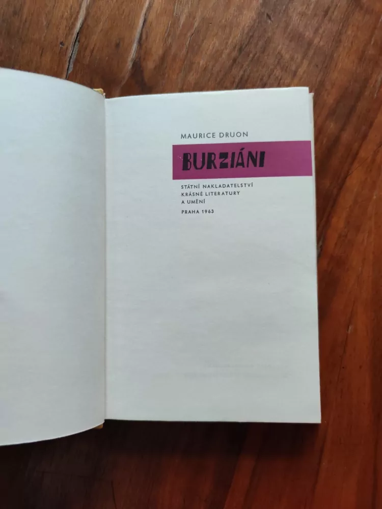 MAURICE DRUON - Burziáni