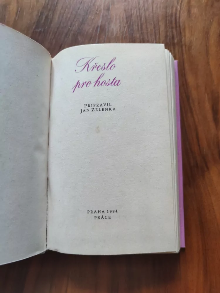 JAN ZELENKA - Křeslo pro hosta