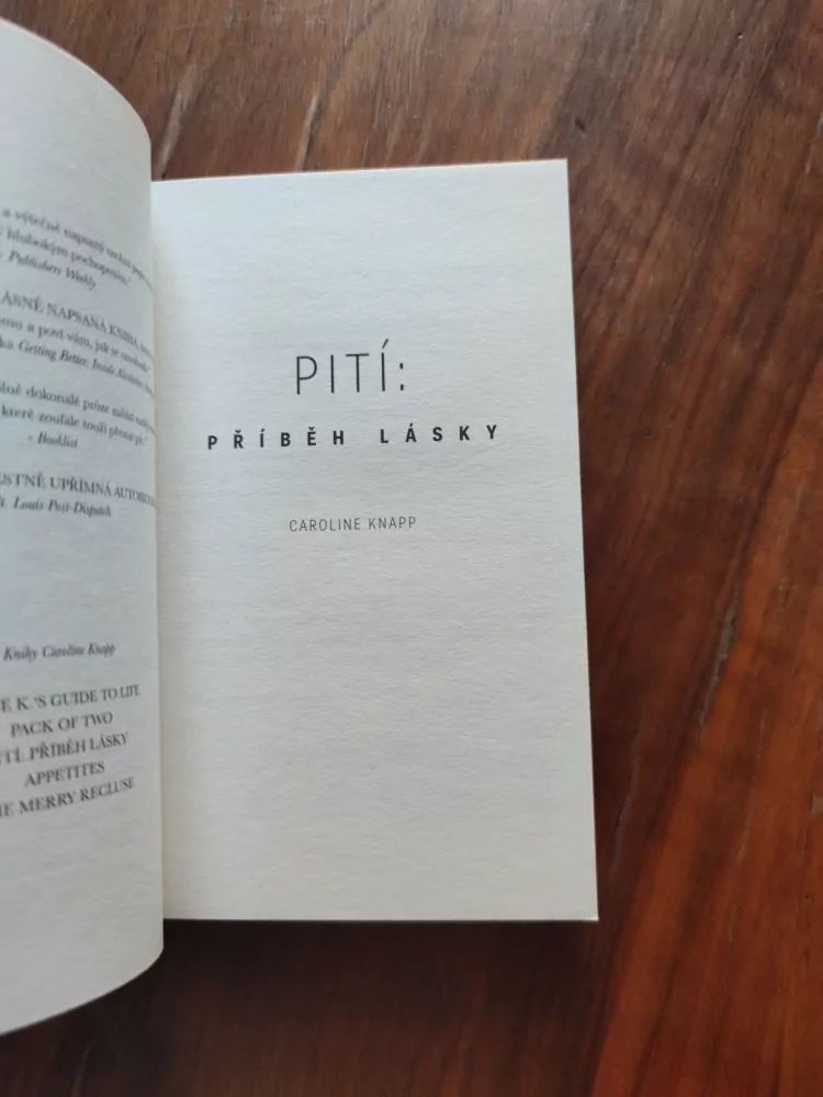 CAROLINE KNAPP - Pití - příběh lásky