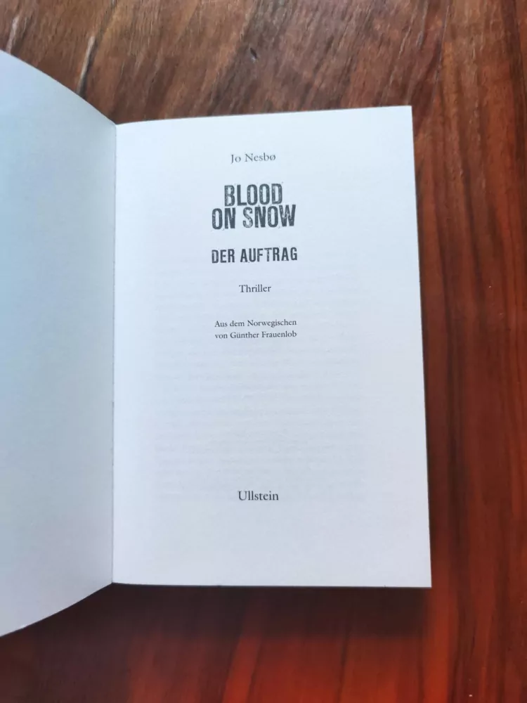 JO NESBO - Blood on Snow : Der Auftrag - thriller