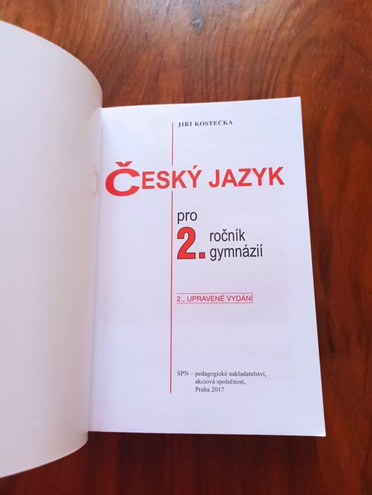JIŘÍ KOSTEČKA - Český jazyk pro 2. ročník gymnázií