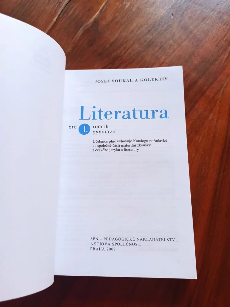 JOSEF SOUKAL - Literatura pro I. ročník gymnázií