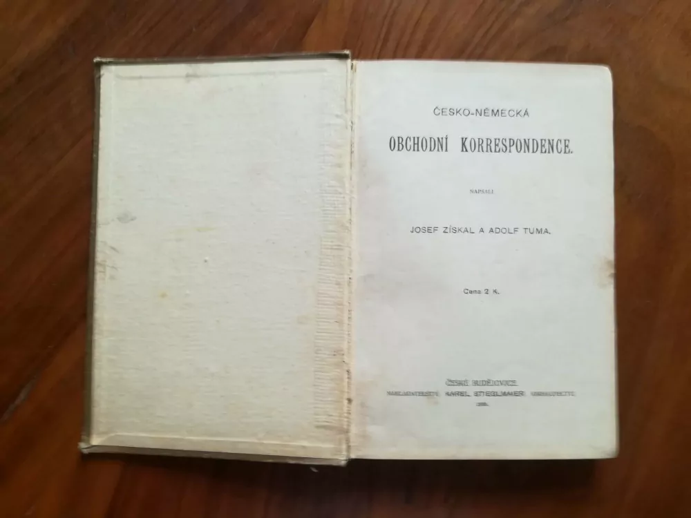 JOSEF ZÍSKAL, ADOLF TUMA - Česko-německá obchodní korrespondence