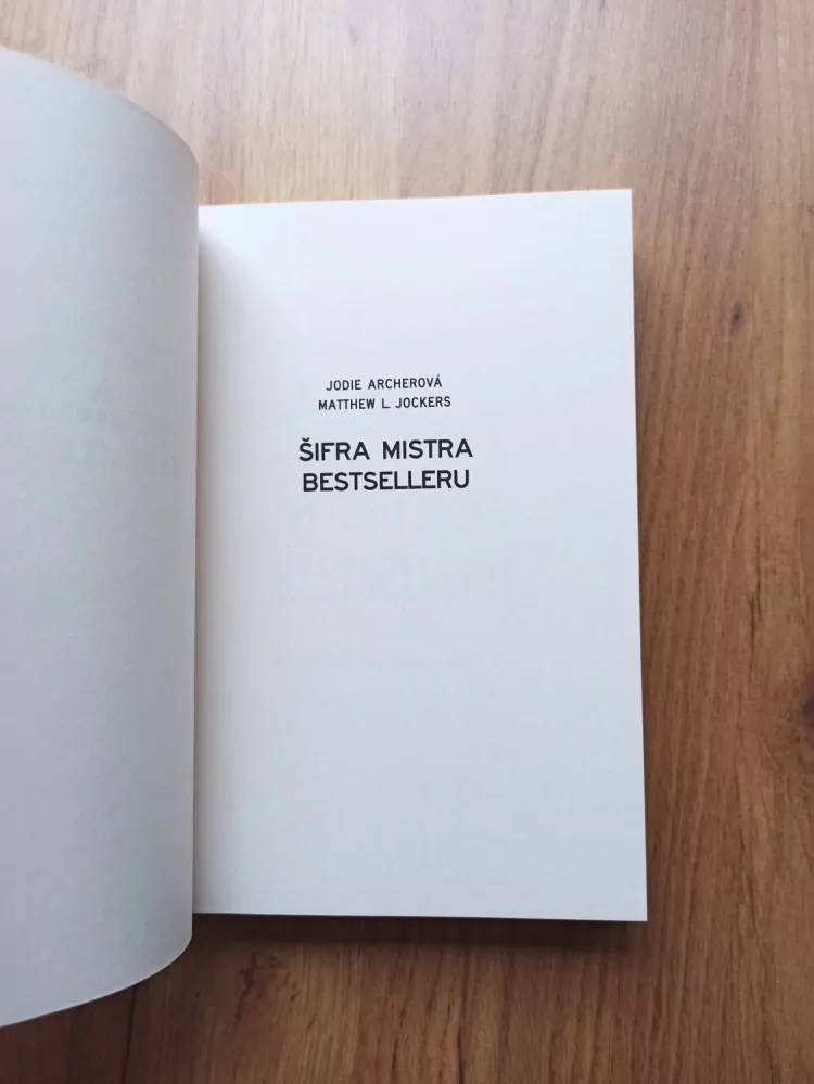 JODIE ARCHER, MATTHEW LEE JOCKERS - Šifra mistra bestselleru