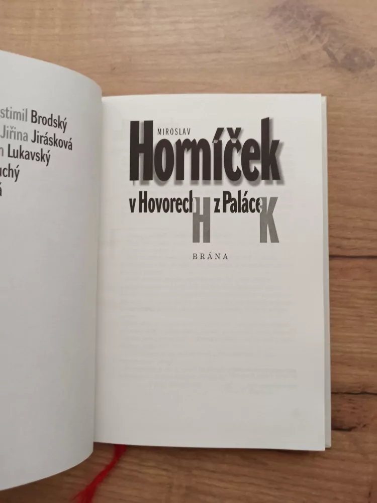 MIROSLAV HORNÍČEK - Miroslav Horníček v Hovorech H z Paláce K