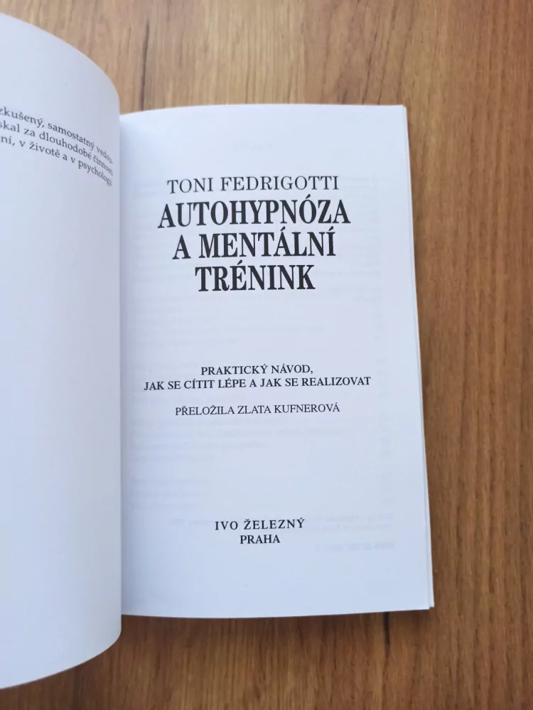 TONI FEDRIGOTTI  - Autohypnóza a mentální trénink