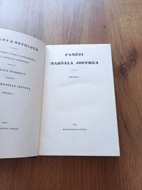 JOSEPH JACQUES CÉSAIRE JOFFRE - Paměti maršála Joffrea - kniha I.