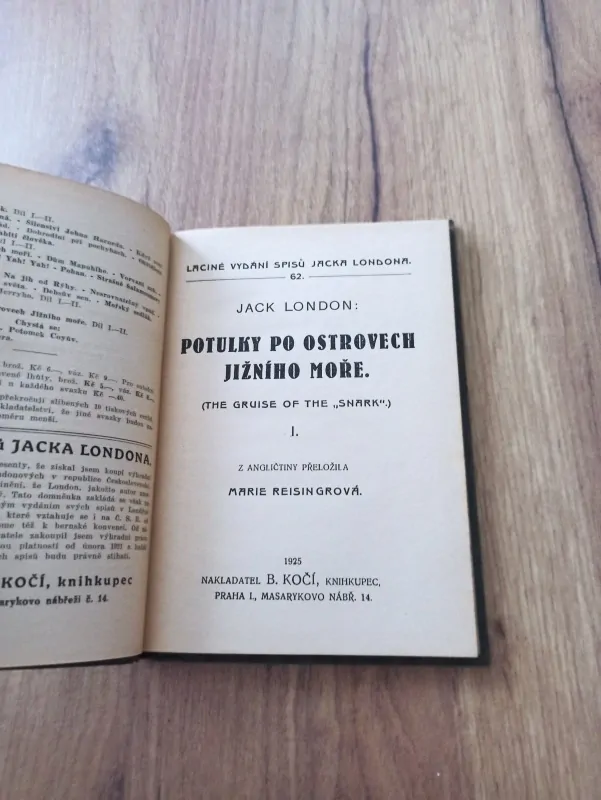 JACK LONDON - Potulky po ostrovech Jižního moře I. 