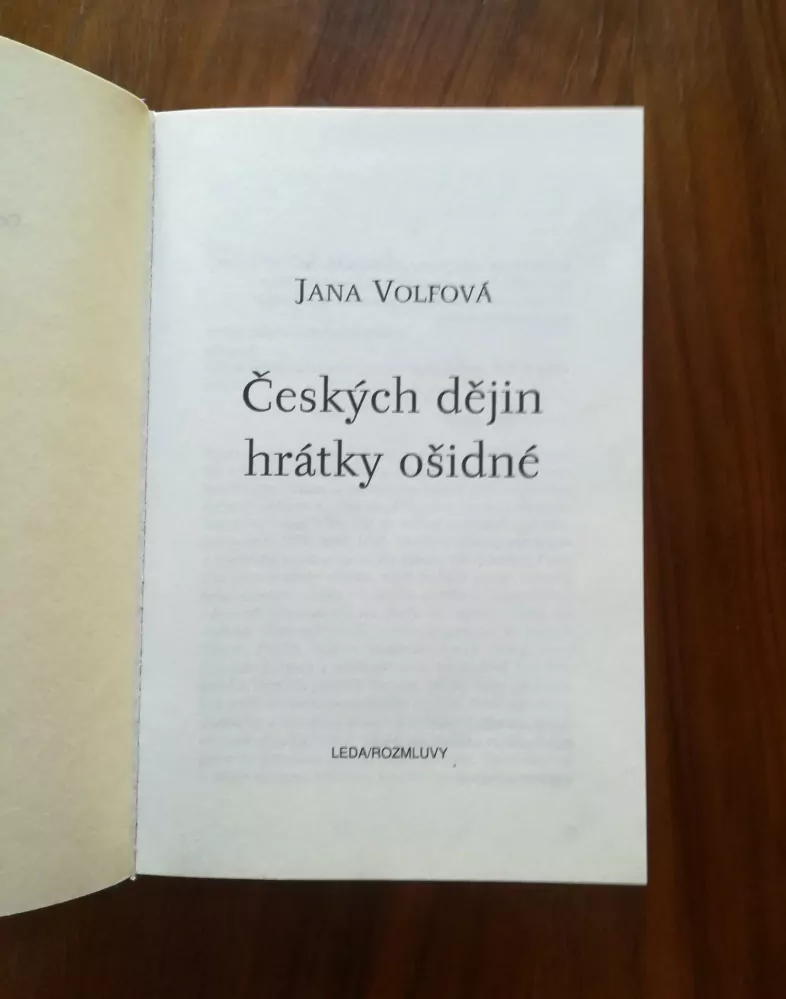 JANA VOLFOVÁ - Českých dějin hrátky ošidné