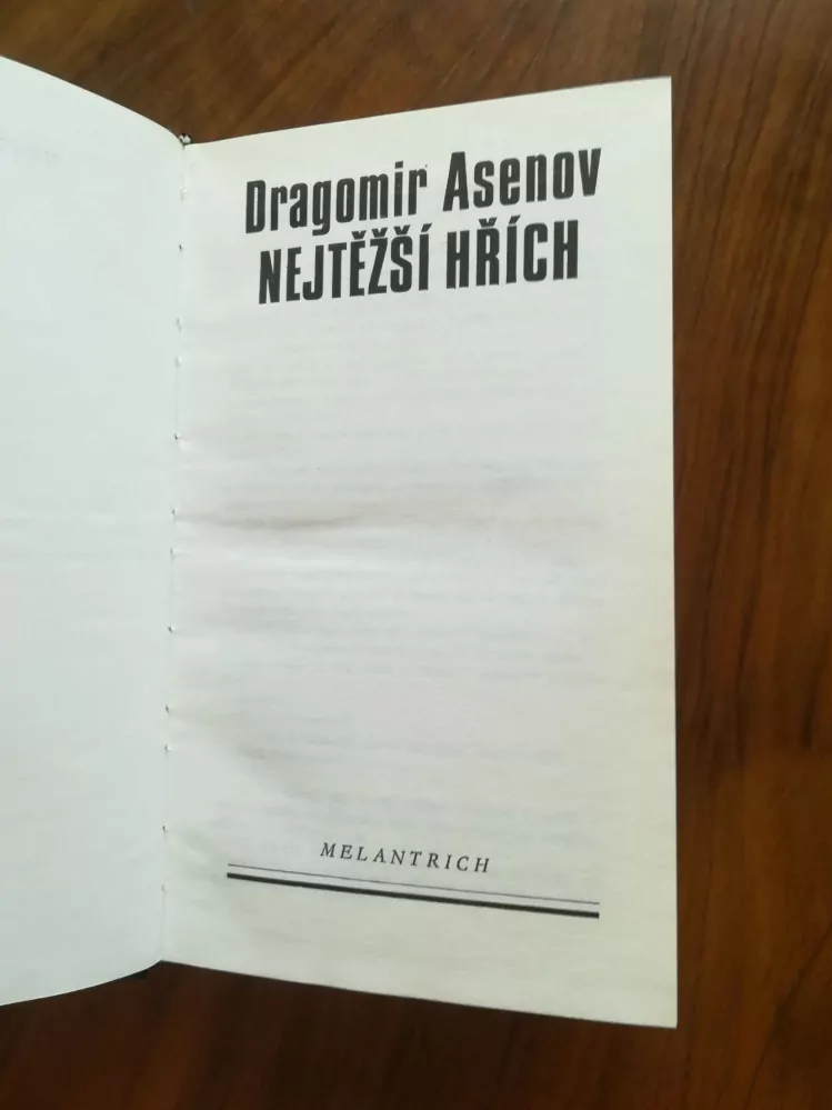 DRAGOMIR ASENOV - Nejtěžší hřích