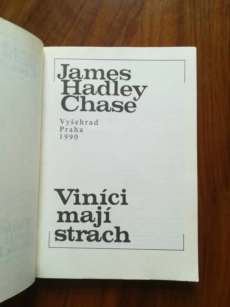 JAMES HADLEY CHASE - Viníci mají strach