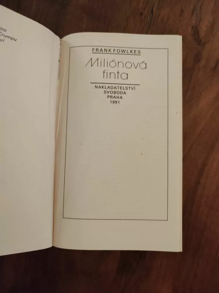 FRANK VAUGHAN FOWLKES - Miliónová finta