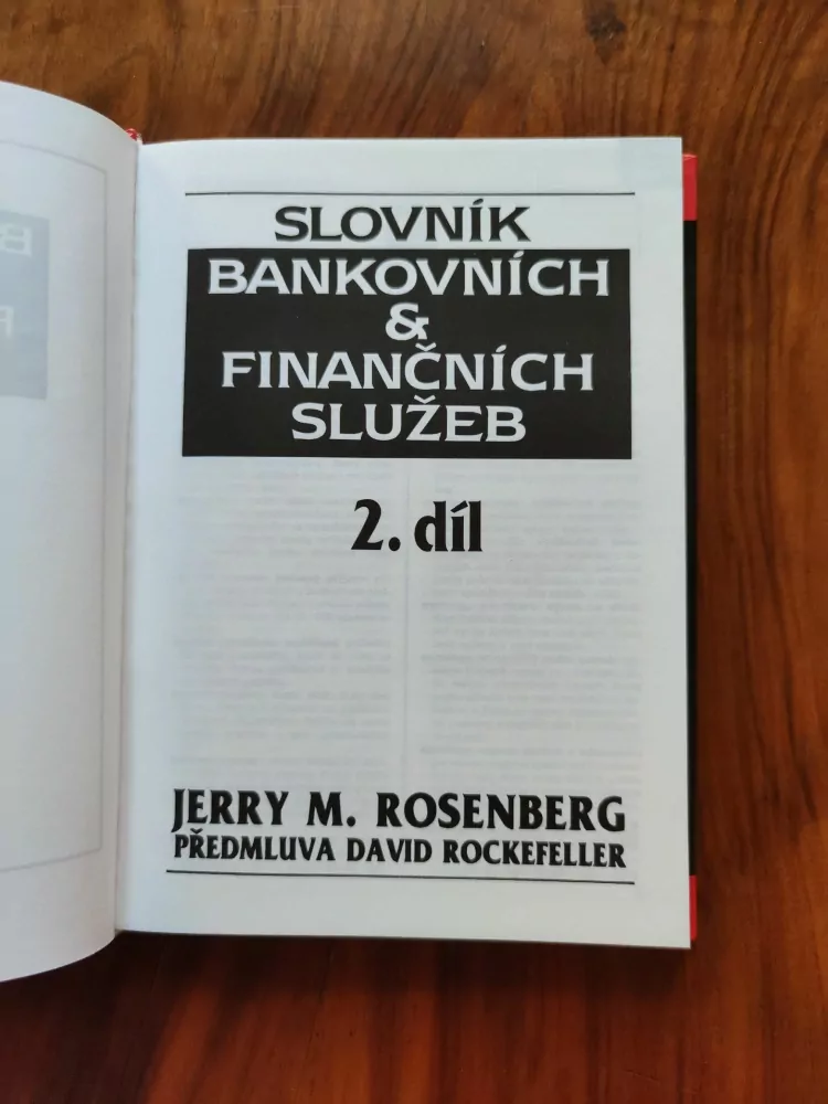 JERRY MARTIN ROSENBERG - Slovník bankovních a finančních služeb II.