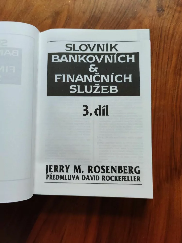 JERRY MARTIN ROSENBERG - Slovník bankovních a finančních služeb III.