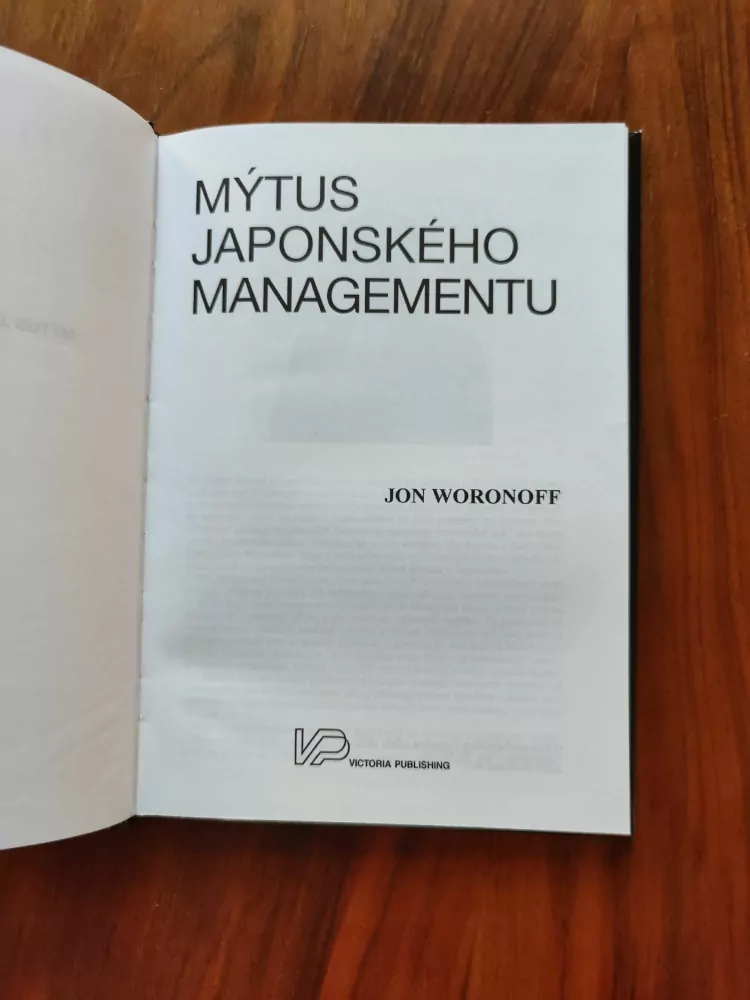 JON WORONOFF - Mýtus japonského managementu