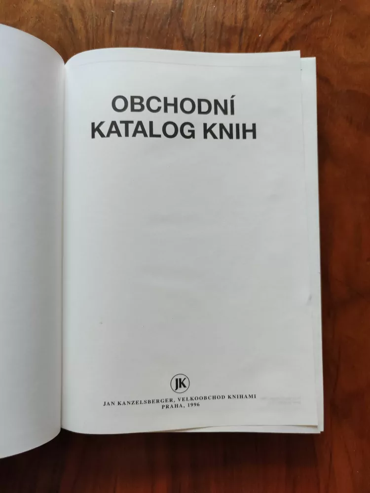JAN KANZELSBERGER - Obchodní katalog knih firmy 
