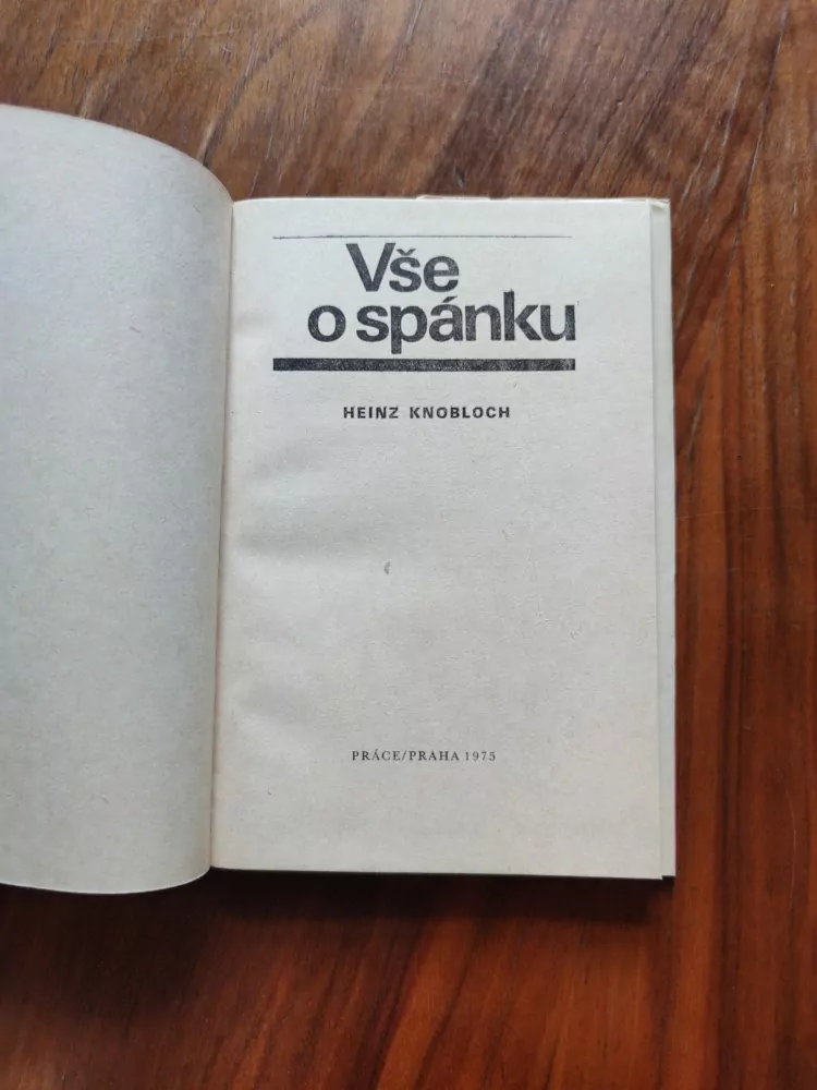 HEINZ KNOBLOCH - Vše o spánku