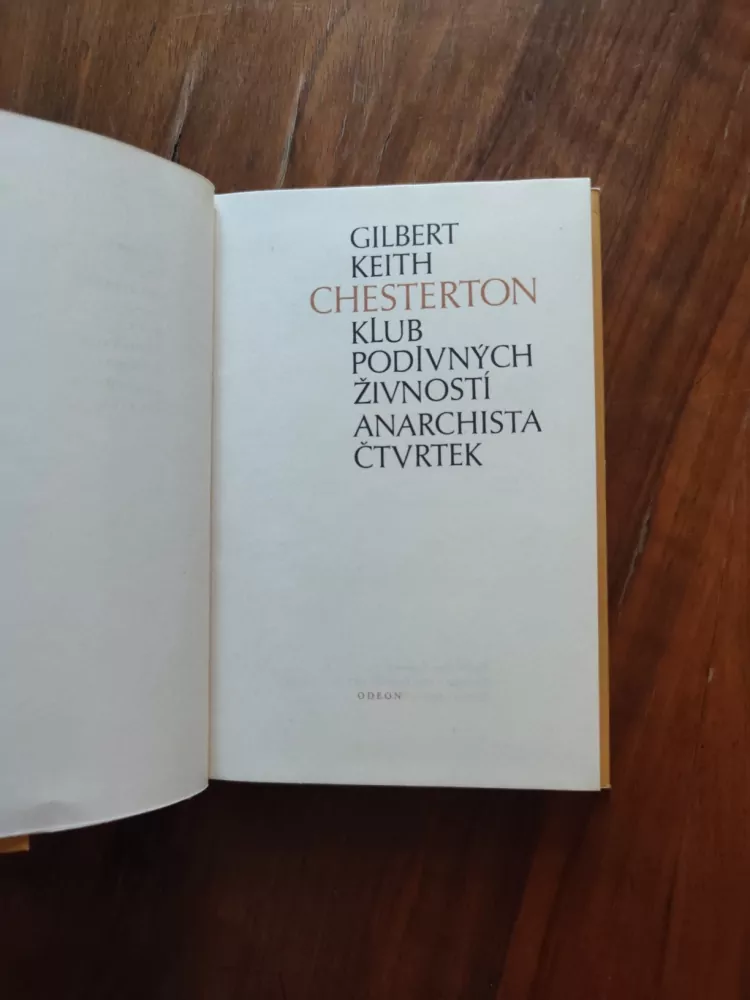 GILBERT KEITH CHESTERTON - Klub podivných živností/Anarchista Čtvrtek